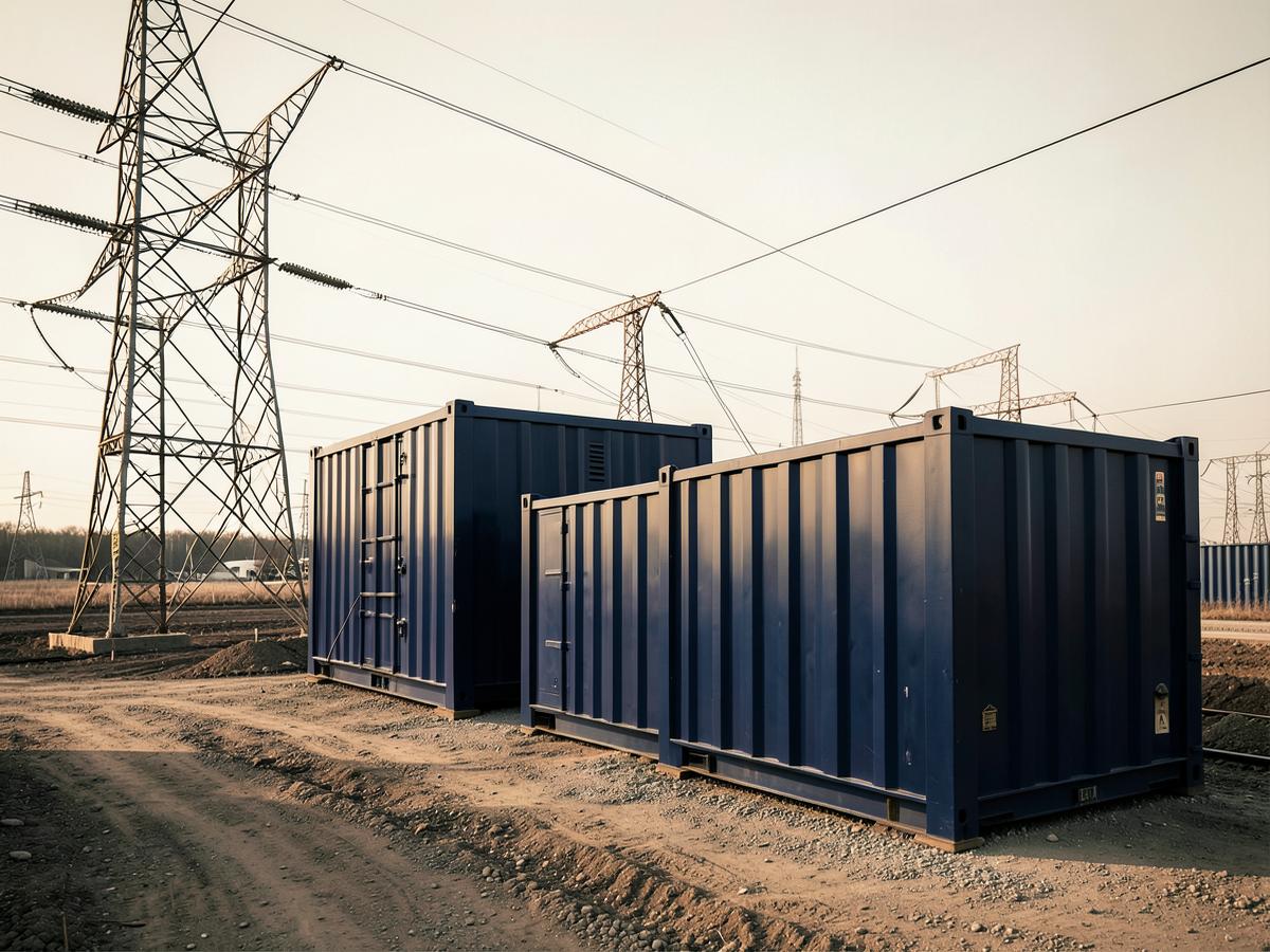 Battery energy storage containers and transmission infrastructure
